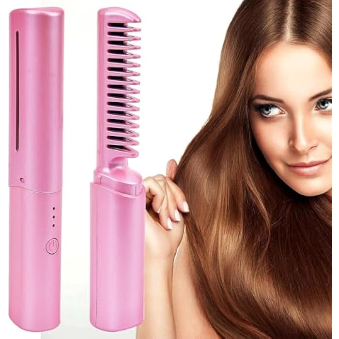 Effortless Hair Styling - Lightweight Professional Hair Iron with Advanced Heat Technology for Easy Use (Model 3 Pink Color) - Image 1